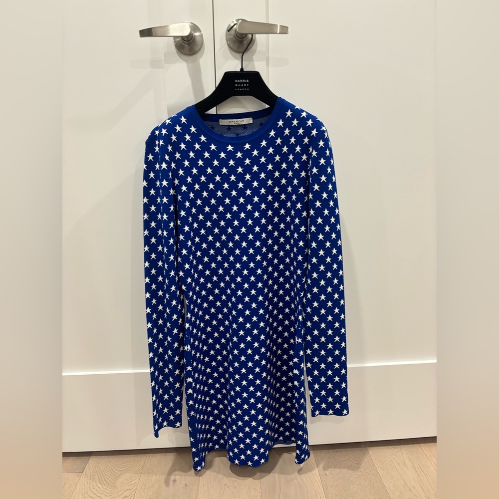 Givenchy Royal Blue Star-Pattern mini dress- L. Worn once
